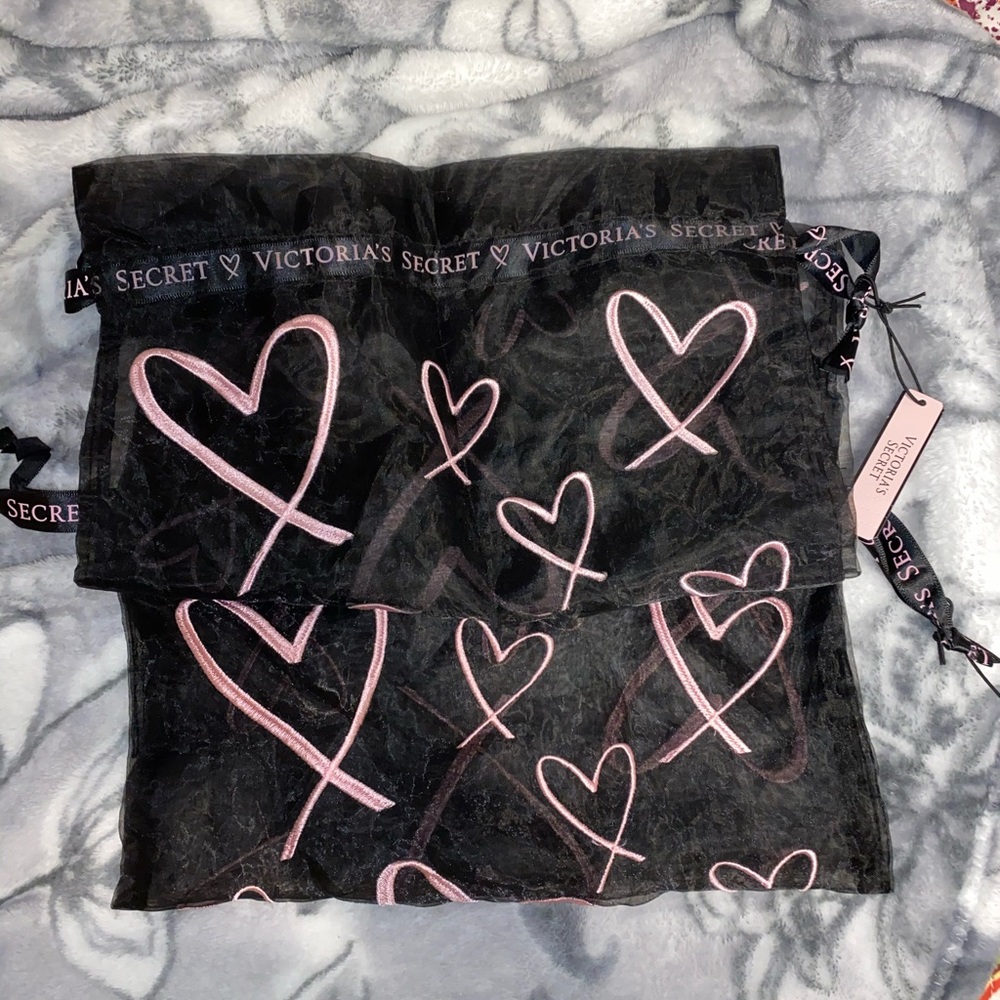 two VS lingerie bags